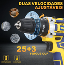 Furadeira Parafusadeira Impacto Sem Fio 36v Maleta 2 Bateria Amarelo 50 Hz/60 Hz